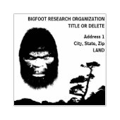 BIGFOOT SASQUATCH HOOFDPORTRET ZWART STEMPEL II (Afrduk)