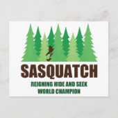 Bigfoot Sasquatch Huid en Seek World Champion Briefkaart (Voorkant)