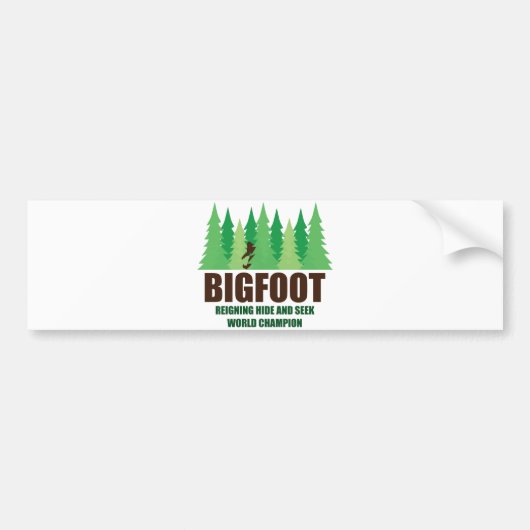 Bigfoot Sasquatch Huid en Seek World Champion Bumpersticker (Voorkant)