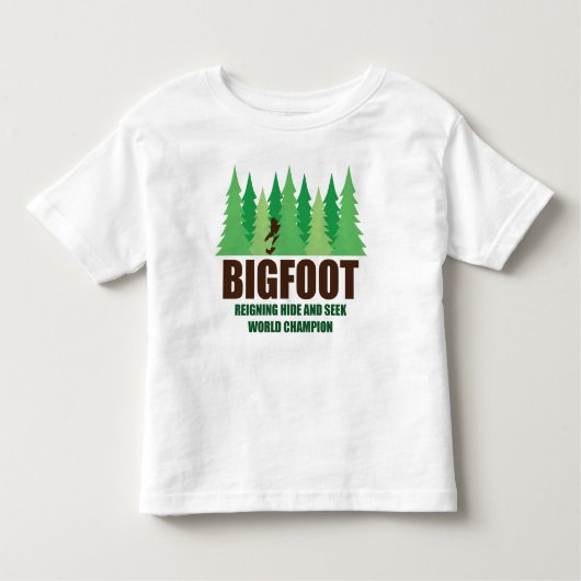 Bigfoot Sasquatch Huid en Seek World Champion Kinder Shirts (Voorkant)