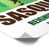 Bigfoot Sasquatch Huid en Seek World Champion Poster (Hoek)