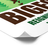 Bigfoot Sasquatch Huid en Seek World Champion Poster (Hoek)