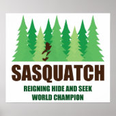 Bigfoot Sasquatch Huid en Seek World Champion Poster (Voorkant)