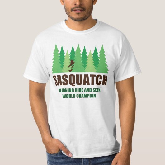 Bigfoot Sasquatch Huid en Seek World Champion T-shirt (Voorkant)