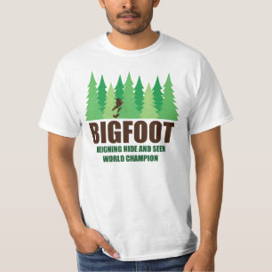 Bigfoot Sasquatch Huid en Seek World Champion T-shirt