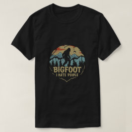 Bigfoot Sasquatch Ik haat mensen T-shirt