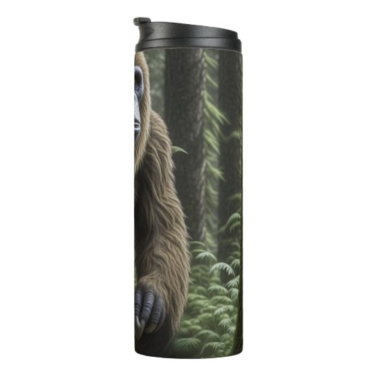 Bigfoot Sasquatch in de Bossen Thermosbeker (Geroteerd rechts)