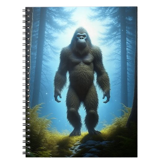 Bigfoot Sasquatch in het bos Notitieboek (Voorkant)
