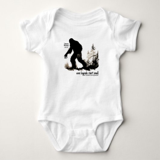 Bigfoot Sasquatch Inspirerend Quote Bodysuit (Voorkant)