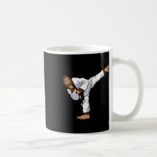 Bigfoot Sasquatch Karate Taekwondo Kickboksen Kara Koffiemok