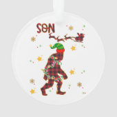 Bigfoot Sasquatch - kerstfamilie  Ornament (achterkant)