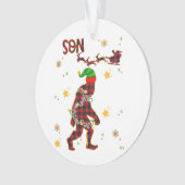 Bigfoot Sasquatch - kerstfamilie  Ornament (voorkant)