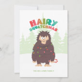 Bigfoot Sasquatch-kerstkaartje Feestdagenkaart (Voorkant)