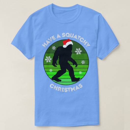 Bigfoot Sasquatch Kerstkerst T-shirt (Design voorkant)