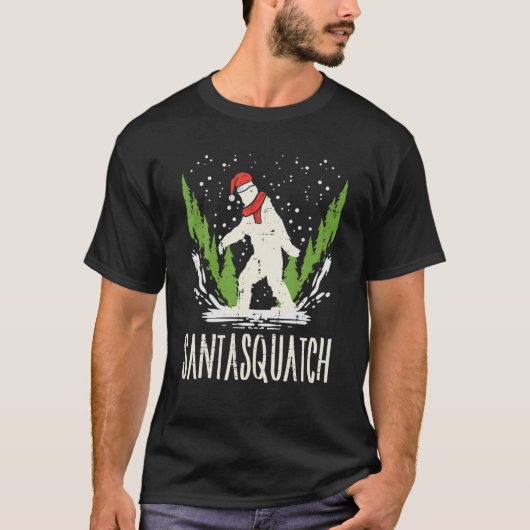 Bigfoot Sasquatch Kerstkerstfeest Paj T-shirt (Voorkant)