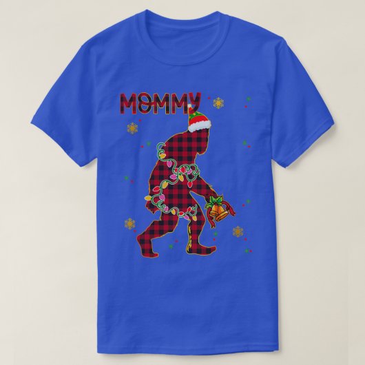Bigfoot Sasquatch Kerstman familie komt overeen T-shirt (Design voorkant)