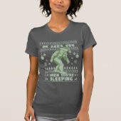 Bigfoot Sasquatch Kerstman Kersttrui T-shirt (Voorkant)