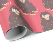 Bigfoot Sasquatch Kerstmis Cadeaupapier (Rol Hoek)
