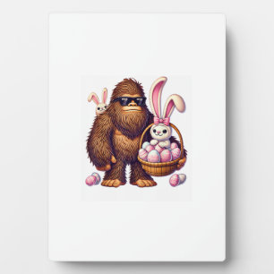 Bigfoot Sasquatch Konijn Paaseieren Retro Mannen J Fotoplaat