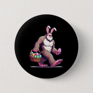 Bigfoot Sasquatch Konijn Pasen Eieren Mannen Vrouw Ronde Button 5,7 Cm