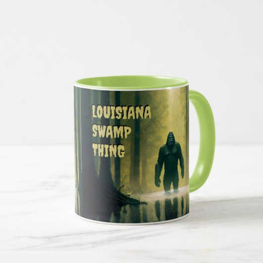 Bigfoot Sasquatch Louisiana Swamp Thing aanpassen Mok (Voorkant rechts)