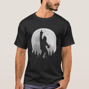 Bigfoot Sasquatch met middelste vinger en volle ma T-shirt