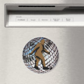 Bigfoot Sasquatch op Disco Ball Magneet (Insitu (Vaatwasser))