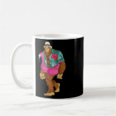 Bigfoot Sasquatch Pink Flamingo Aloha Beach Hawaii Koffiemok (Links)
