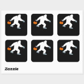 Bigfoot Sasquatch Pompoen Halloween Kostuum voor Vierkante Sticker (Vel)