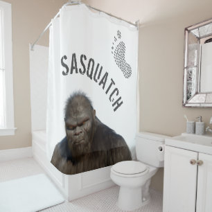 BIGFOOT SASQUATCH PORTRAIT Showgordijn Douchegordijn
