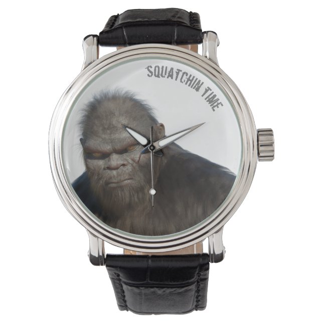 BIGFOOT SASQUATCH PORTRAT HORLOGE (Voorkant)