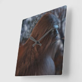 BIGFOOT SASQUATCH PORTRAT IN PROFIEL BIJ DUSK IV VIERKANTE KLOK (Hoek)