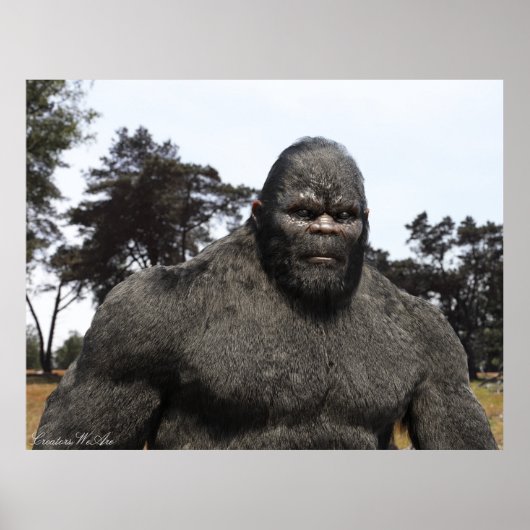 BIGFOOT SASQUATCH PORTRAT POSTER (Voorkant)