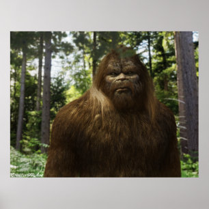 BIGFOOT SASQUATCH PORTRAT POSTER