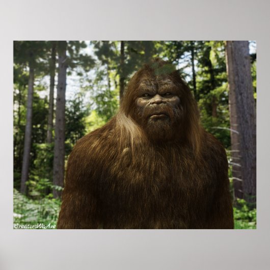 BIGFOOT SASQUATCH PORTRAT POSTER (Voorkant)