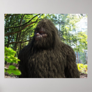 BIGFOOT SASQUATCH PORTRAT POSTER