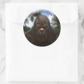 BIGFOOT SASQUATCH PORTRAT RONDE STICKER (Tas)