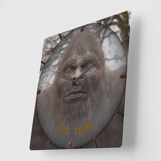 BIGFOOT SASQUATCH PORTRAT VIERKANTE KLOK (Hoek)