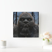 BIGFOOT SASQUATCH PORTRAT VIERKANTE KLOK (Huis)