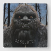 BIGFOOT SASQUATCH PORTRAT VIERKANTE KLOK (Voorkant)