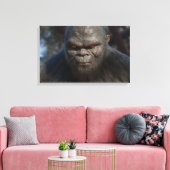 BIGFOOT SASQUATCH PORTRET CLOSE UP II CANVAS AFDRUK (Insitu (Woonkamer))