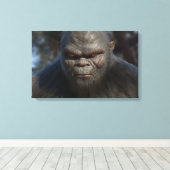 BIGFOOT SASQUATCH PORTRET CLOSE UP II CANVAS AFDRUK (Insitu (Houten vloer))