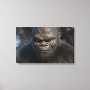 BIGFOOT SASQUATCH PORTRET CLOSE UP II CANVAS AFDRUK