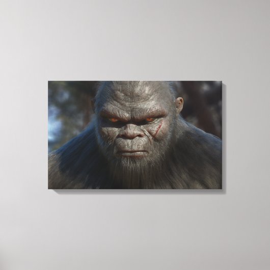 BIGFOOT SASQUATCH PORTRET CLOSE UP II CANVAS AFDRUK (Voorkant)
