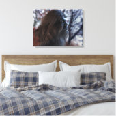 BIGFOOT SASQUATCH PORTRET IN PROFIEL OP DUSK III CANVAS AFDRUK (Insitu (Slaapkamer))