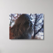 BIGFOOT SASQUATCH PORTRET IN PROFIEL OP DUSK III CANVAS AFDRUK (Voorkant)