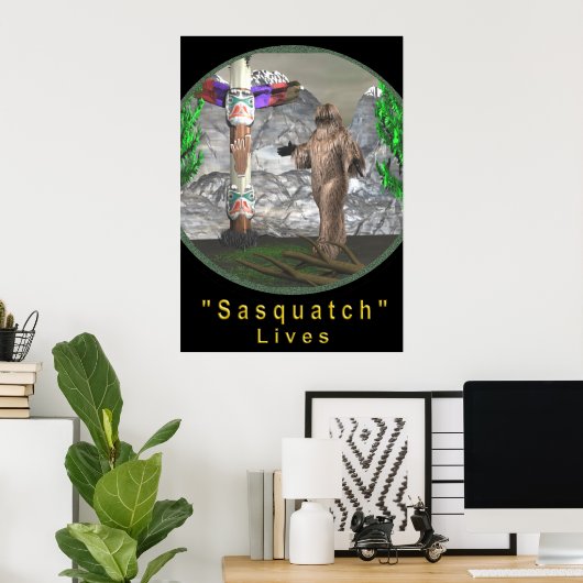 Bigfoot sasquatch poster (Thuiskantoor)