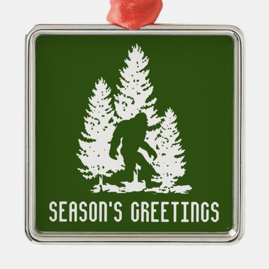 Bigfoot Sasquatch Premium Square Ornament (Voorkant)