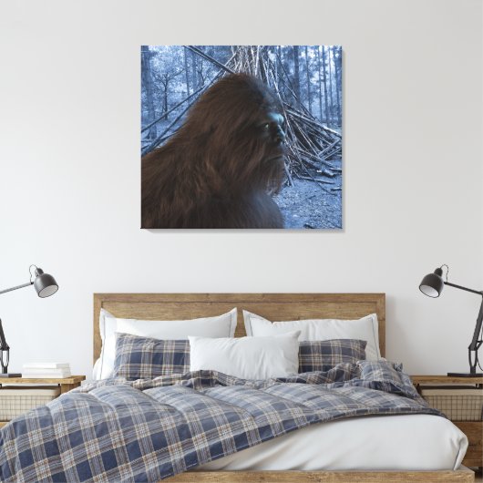BIGFOOT SASQUATCH PROFIEL Strette Canvas afdrukken (Insitu (Slaapkamer))