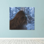 BIGFOOT SASQUATCH PROFIEL Strette Canvas afdrukken (Insitu (Houten vloer))